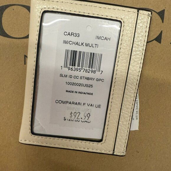 coach Slim Id Card Case With Strawberry Graphic car33 - Picture 4 of 4